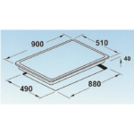 ⁦مسطح بلت ان كهرباء سيراميك ماجيك لاين 90 سم مفتاح  ايطالي⁩ - الصورة ⁦2⁩