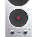 ⁦موقد كهربائي ويرلبول بلت ان 30 سم 2 شعلة - ستيل⁩ - الصورة ⁦3⁩