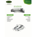 ⁦شفاط مطبخ تيرم 60 سم أفقي - ستيل⁩ - الصورة ⁦2⁩