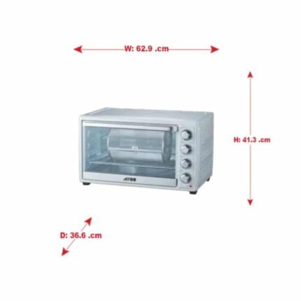 فرن ارو كهرباء صغير 60 لتر - 2000 وات فضي Ro-60eos