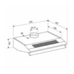 شفاط بلت ان أفقي جليم 90 سم 3 سرعات - ستيلGHC93IX