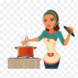 png clipart the kitchen cooking chef woman cooking housewife food hand thumbnail