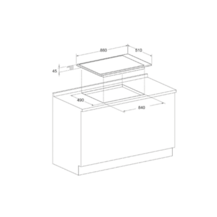 سطح غاز اريستون بلت ان 90 سم - ستيل Am96t0gmixsa