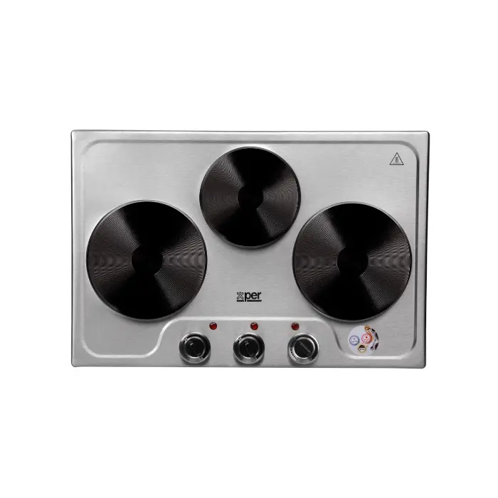 موقد كهربائي 3 عين اكسبير 2800 وات - ستيل XPHP-802-20 موقد كهربائي 3 عين