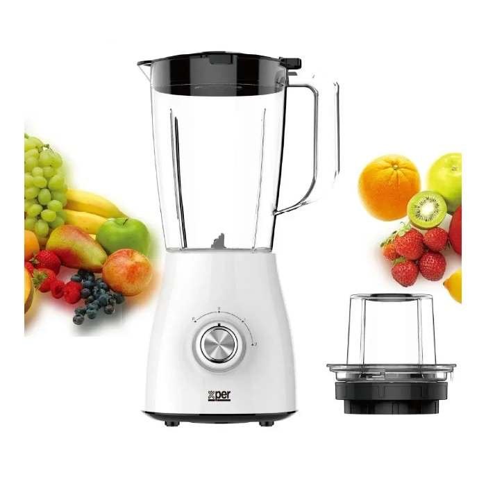 خلاط مع مطحنة اكسبير 1.5 لتر 500 وات - أبيض XPTB-770B خلاط مع مطحنة