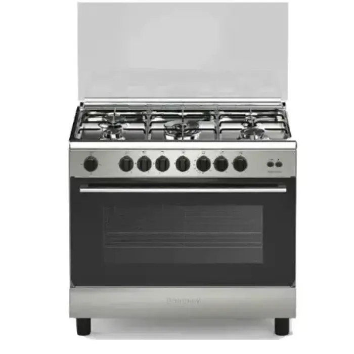 فرن غاز ايطالي 5 عيون بومباني 60*90 سم – ستيل Essential90gg5tcix فرن غاز