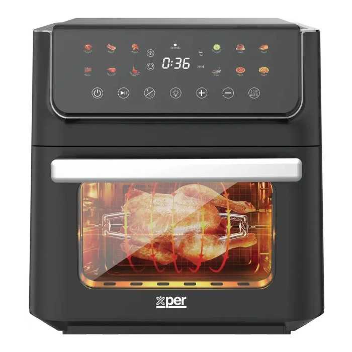 قلاية هوائية اكسبير 12 لتر 1800 وات - أسود XPAO-12S قلاية هوائية اكسبير