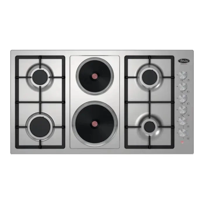 بوتاجاز مسطح تيرم 6 شعلات 89 سم ستيل -إيطالي TRMBHMP906G2ECI بوتاجاز مسطح