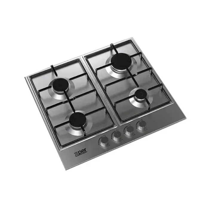سطح غاز بلت ان اكسبير 58 سم 4 شعلات ستيل - تركي XPBH60ENG سطح غاز بلت ان