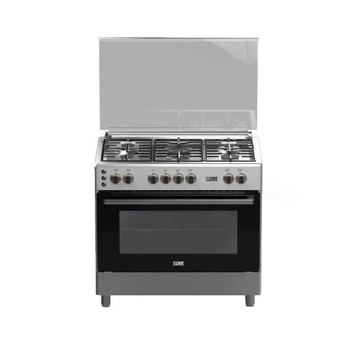 فرن غاز تركي 60*90 سم 5 شعلات - ستيل XP960GGEN فرن غاز تركي