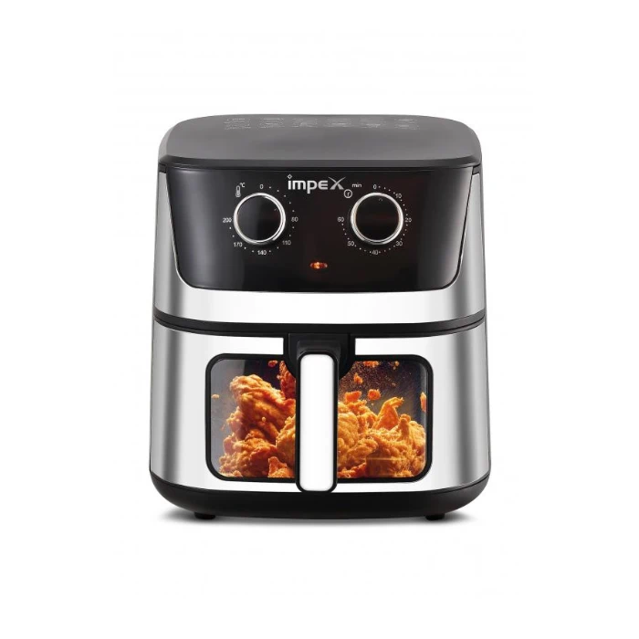 مقلاة هوائية امبكس 6.5 لتر 1800 وات - أسود*فضي AF4304 مقلاة هوائية