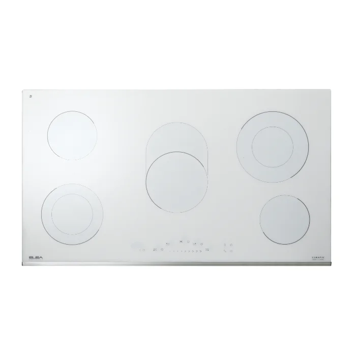 سطح سيراميك كهربائي البا 90 سم 5 شعلة - ايطالي AS EVC 905 XFWW سطح سيراميك كهربائي