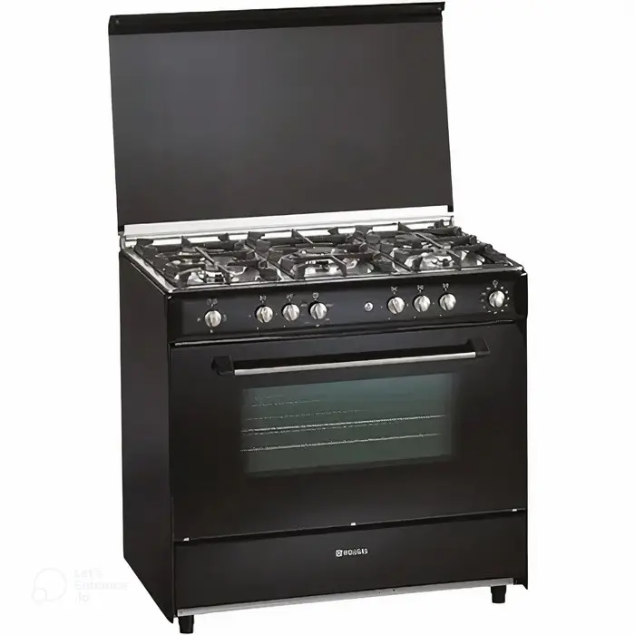 فرن الغاز ويل جاز 5 شعلات 60*90 سم أسود- برتغالي GCW99CISS فرن الغاز
