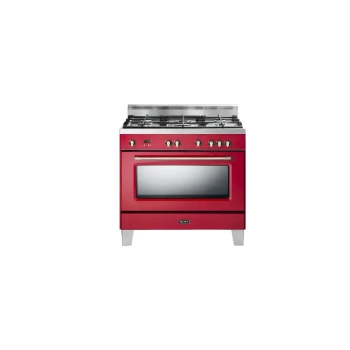 فرن إيطالي غاز 90 سم 5 عيون هيفي ديوتي - أحمر 9SVXRR 888 فرن إيطالي غاز