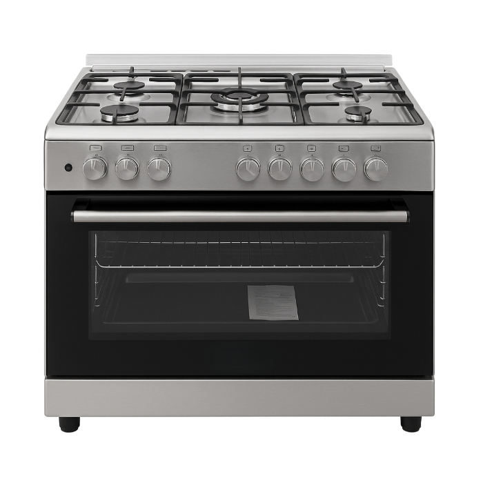 فرن غاز 60 * 90 سم جي ال جنرال 5 عيون - ستيل F9S50G2-IF فرن غاز 60 * 90