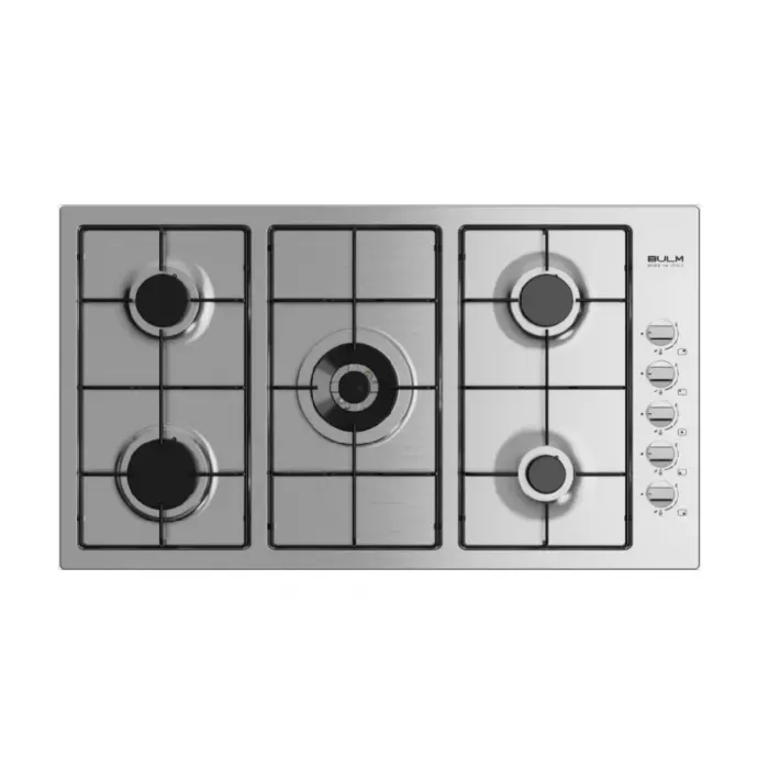 غاز مسطح بلت ان بولم 90 سم 5 شعلة - ستيل B90-544X غاز مسطح