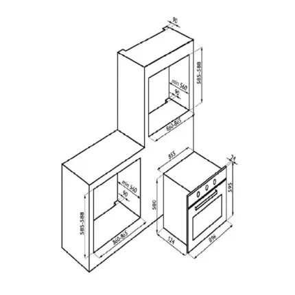 فرن غاز كهرباء