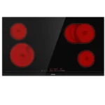 ⁦سطح سيراميك كهربائي جورينييه بلت ان 90 سم - 5 عيون - أسود ECS959BCSC⁩ - الصورة ⁦3⁩